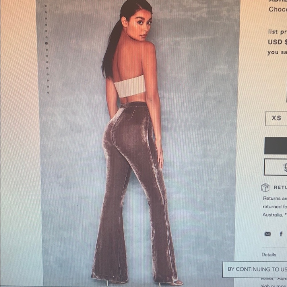Mistress Rocks Adrenaline Velvet Flare Trousers
